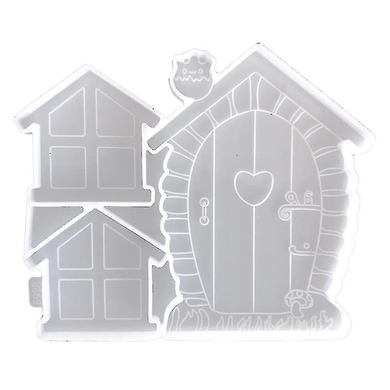 Fairy Door Silicone Mold Gnome Home 3d Window Diy Crystal Mould Fairy Sleeping Tree Face Patio Lawn