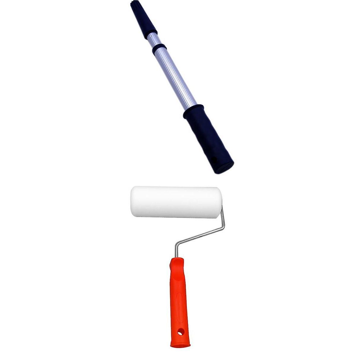 1 conjunto de rolo de esponja de pintura de parede de 7 polegadas e haste telescópica de 21 polegadas