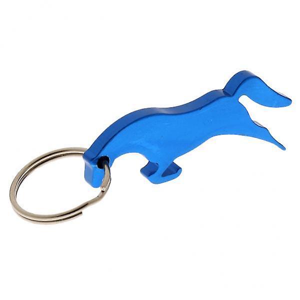 2xAluminum Horse Simple Bottle Opener Key Ring Keychain Bag Pendent Blue