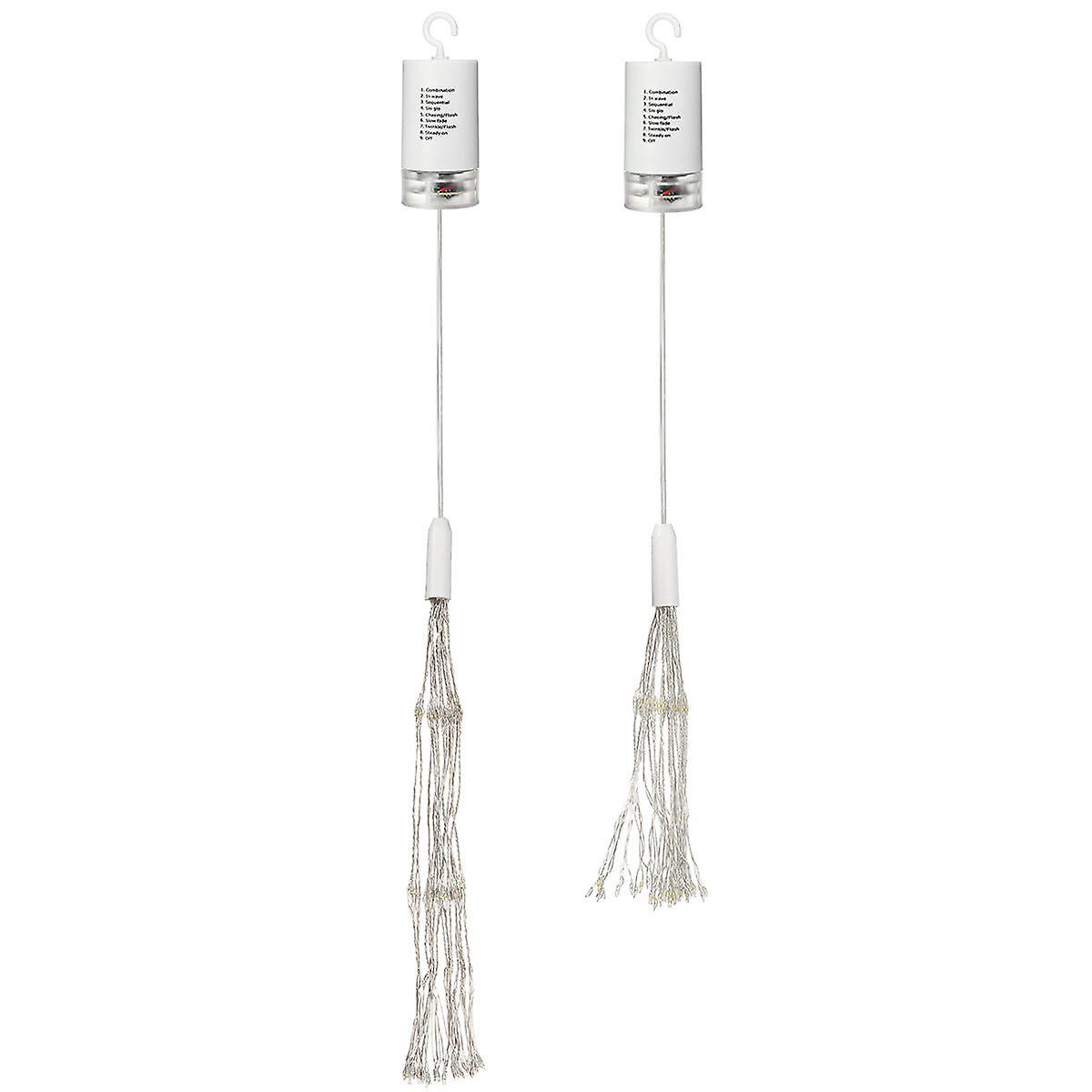 Battery Operated 198led Dandelion String Light, Silver Wire, 8 Mode Dimmable Christmas Decor