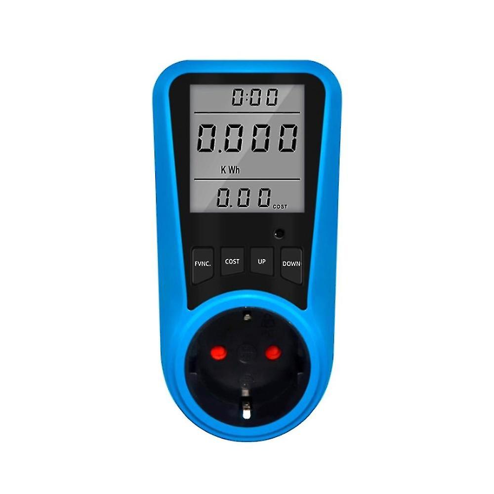 Socket Digital Current Meter Voltmeter Ac Power Meter Time Watt Tester Wattmeter - Eu Plug
