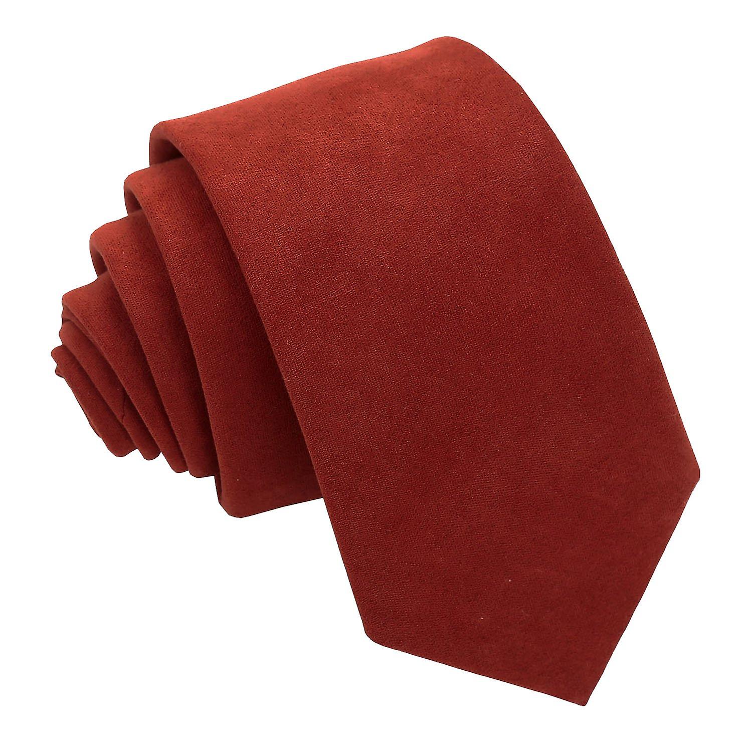 Rust Suede Slim Tie