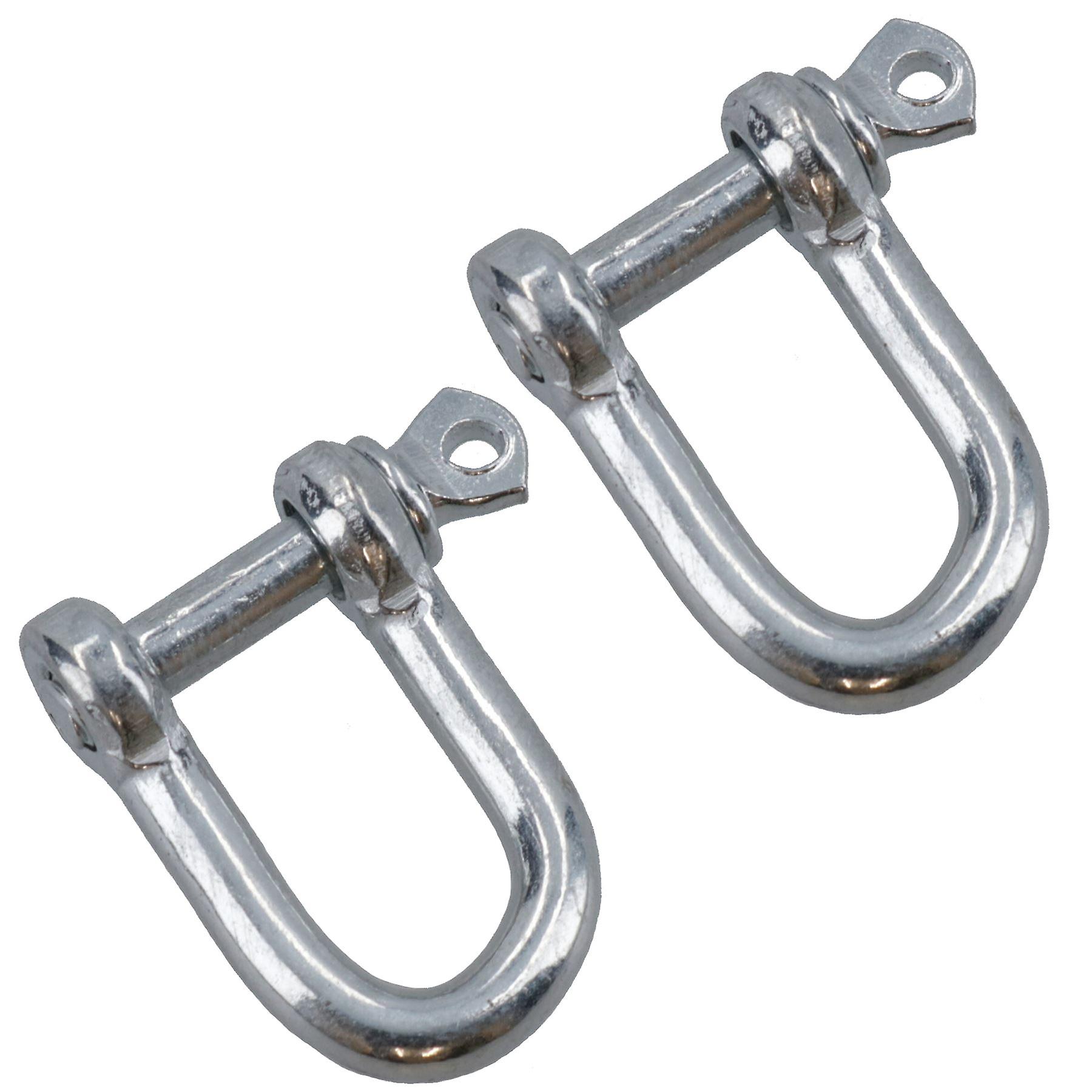 5mm Galvanised Steel Dee D Shackle Chain Link Fastener Rigging Shackles 2pc