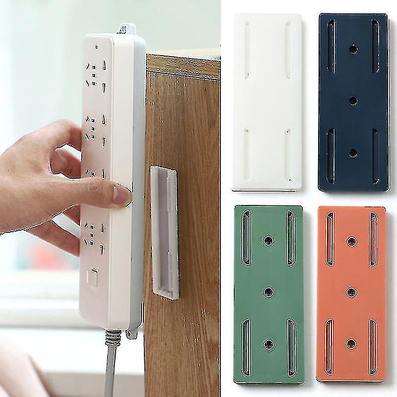 4pcs Socket Holder Plug Fixer Wall-mounted Power Strip Holders