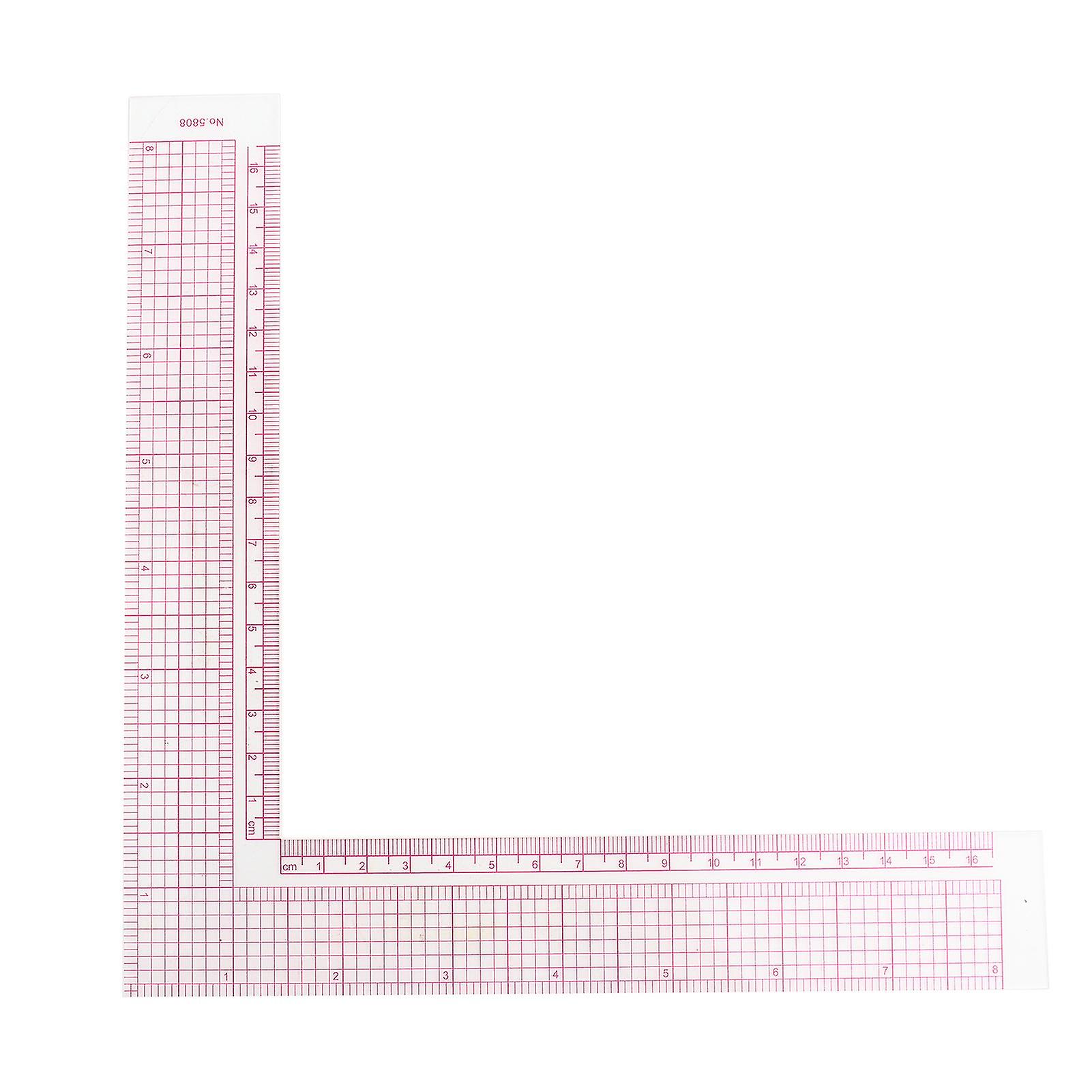 Plastic L Square Shape Sewing Measuring Measure Ruler Professional Tailor Craft Tool (5808)