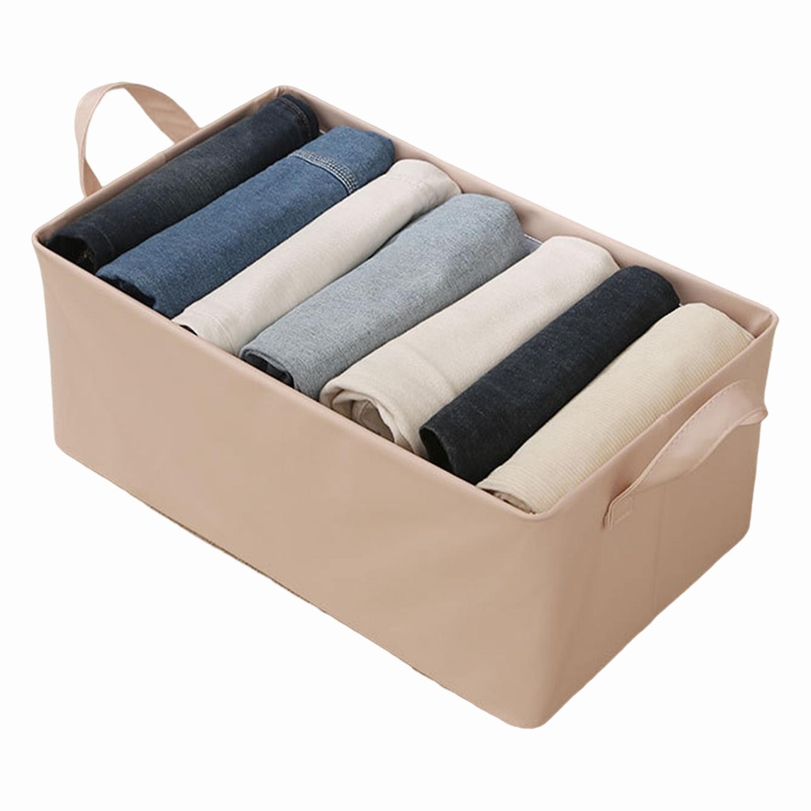 Foldable Fabric Storage Boxes With Handles Shelf Baskets