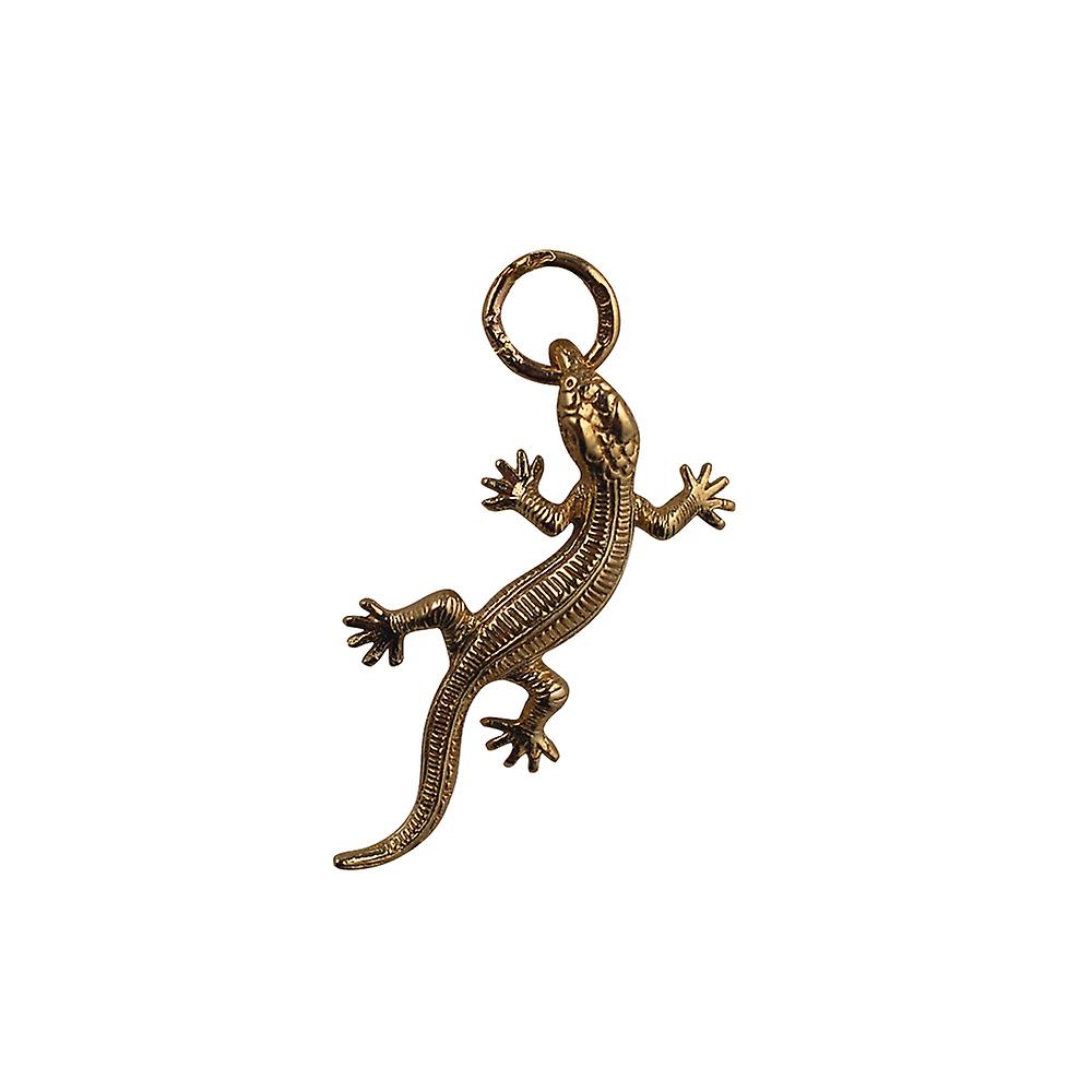 9ct Gold 26x14mm Lizard Pendant or Charm