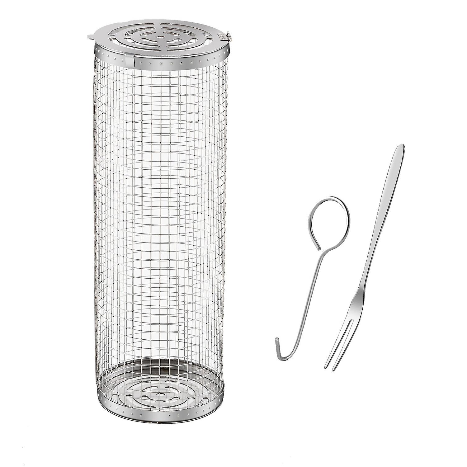 Versatile Stainless Steel Rolling Grilling Basket for Quick BBQ Meals