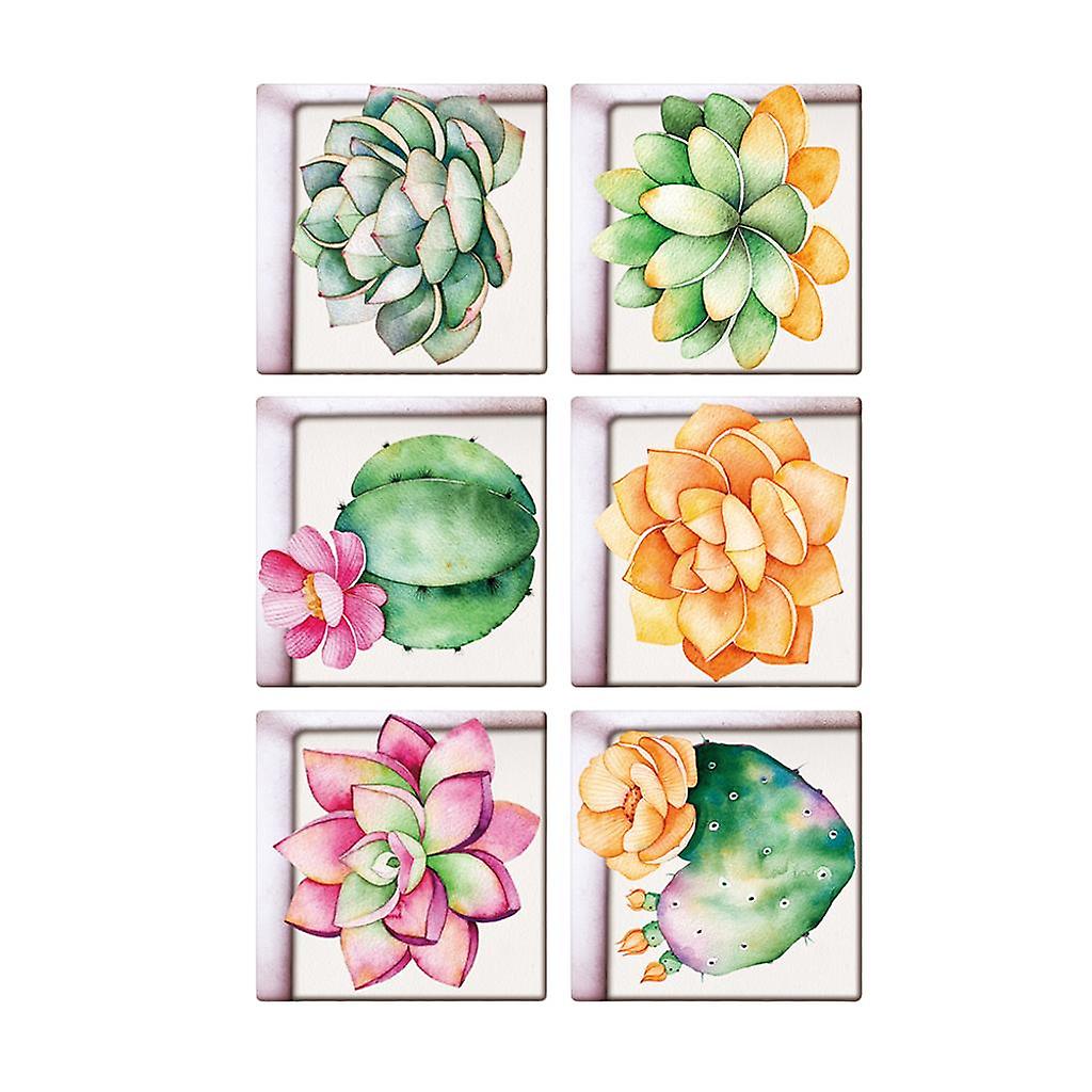 6szt 13x13cm 3D Effect Antypoślizgowa Wodoodporna Naklejka Na Wannę Kamyczki (Niebieskie)