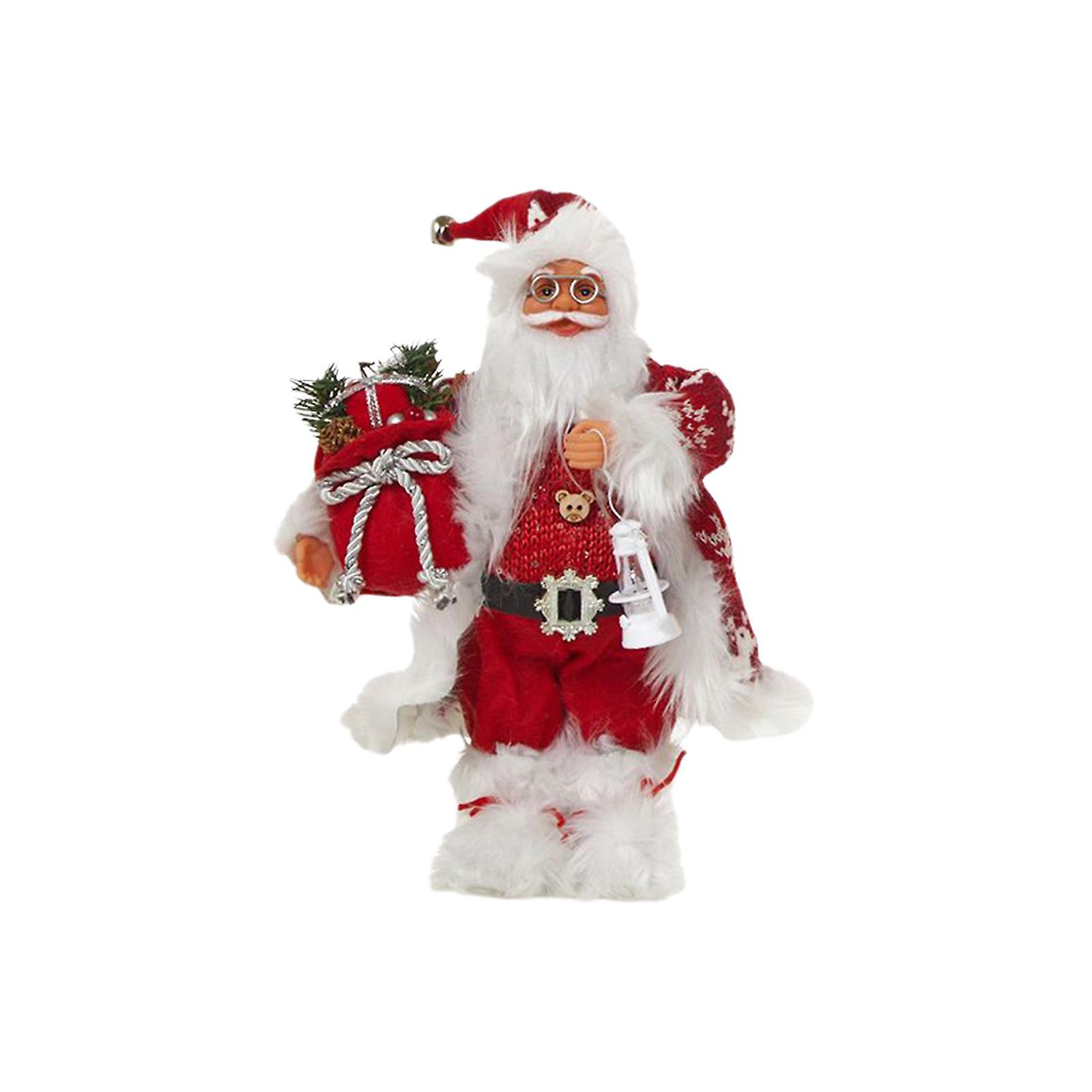 زينة سانتا كلوز تمثال سانتا لعيد ميلاد مدفأة داخلي في الهواء الطلق 30 سم