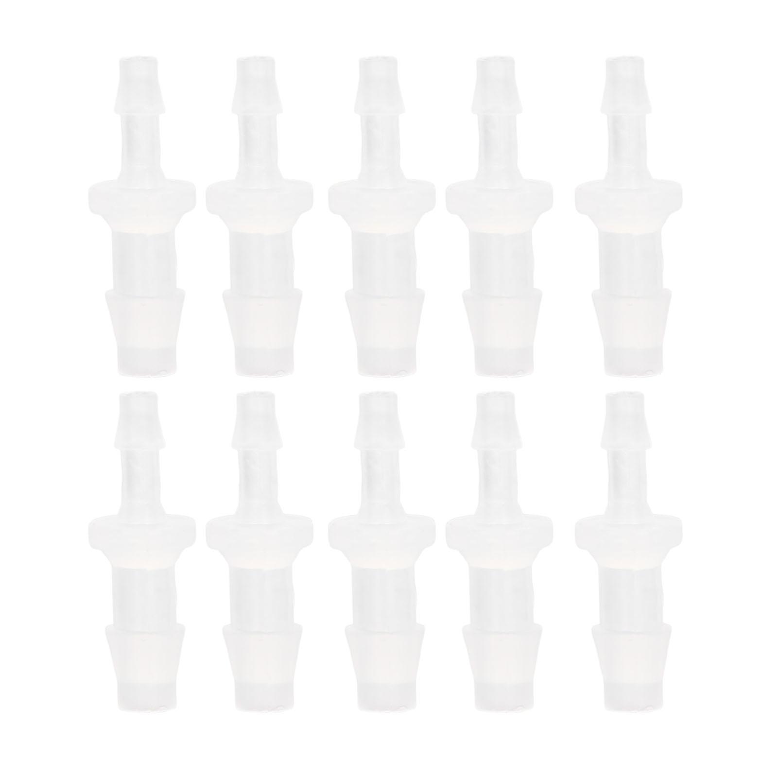 10Pcs Hose Barb Reducer Fitting PP Aquarium Air Pump Adapter for Silicone Tube Connection 7.9-15.8