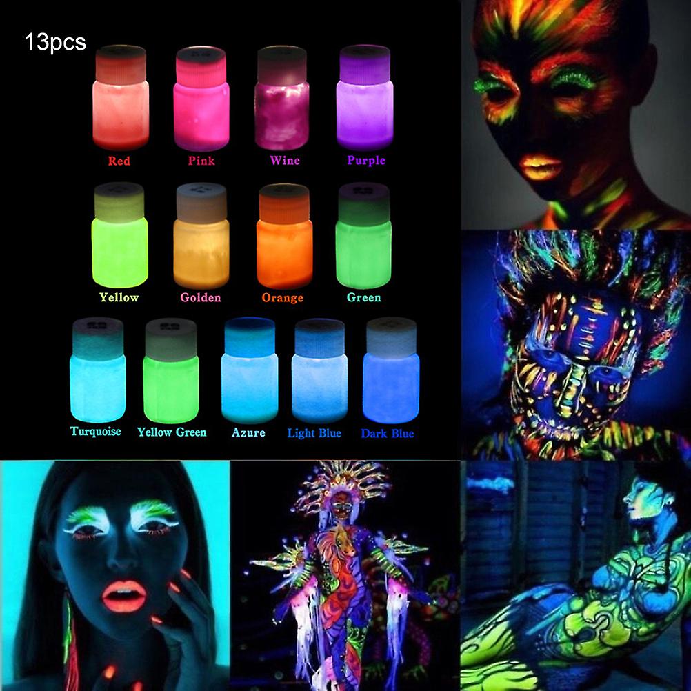 in The Dark Paint Set Self Luminous Phosphorescent ing Paints for Wall Body Painting