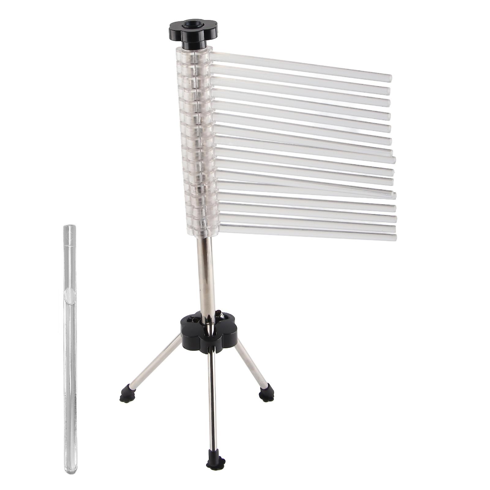 Manual Rotating Noodle Drying Rack Transparent Folding Pasta Stand Compact Storage Kitchen Tool Lightweight Durable Plastic Stee