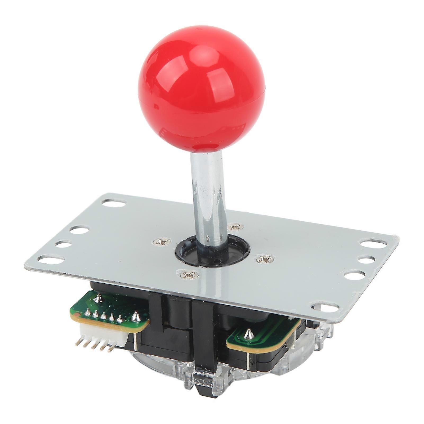Arcade DIY Joystick Gamepad DIY Joystick Arcade Game Fighting Stick Replacement Parts Pin Circuit Board with Ball Head Red