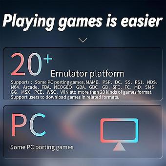 Rg Arc-s Console di gioco portatile 4 pollici Ips Linux Os Six Button Design Retro Video Players Supporto Maniglia cablata A