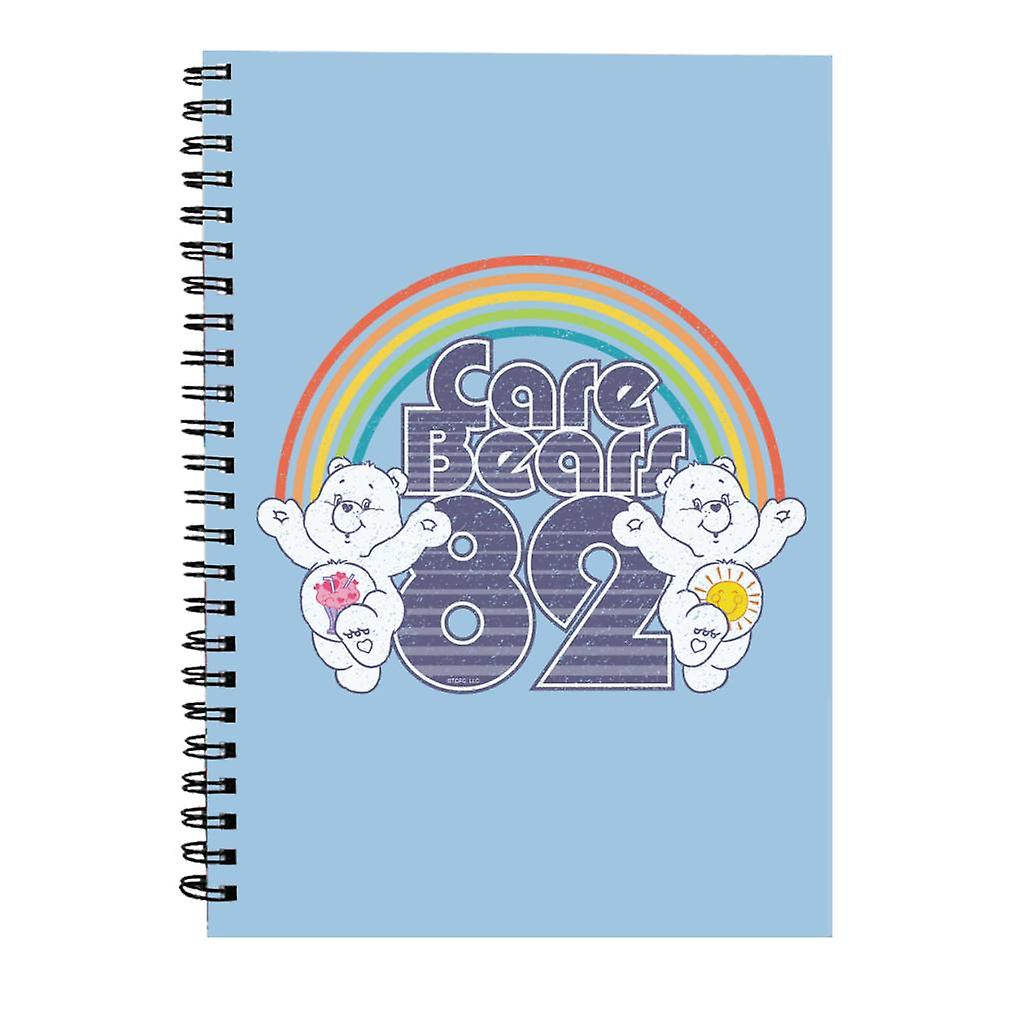 Care Bears 82 Rainbow Funshine Bear And Share Bear Spiral Notebook