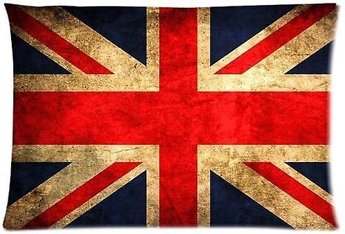 クラシックレトロ英国イギリスユニオンジャックフラッグカスタム長方形枕カバー枕カバーカバースタンダード英国(50cmx65cm)