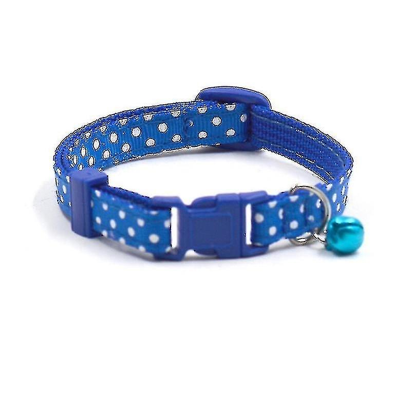 Kitten, dog and puppy collar with bell 1.0cm wide (blue)