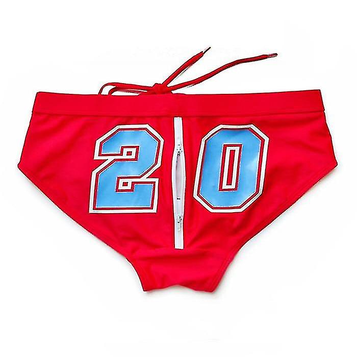Butt Zipper Opening Swimwear Trunks