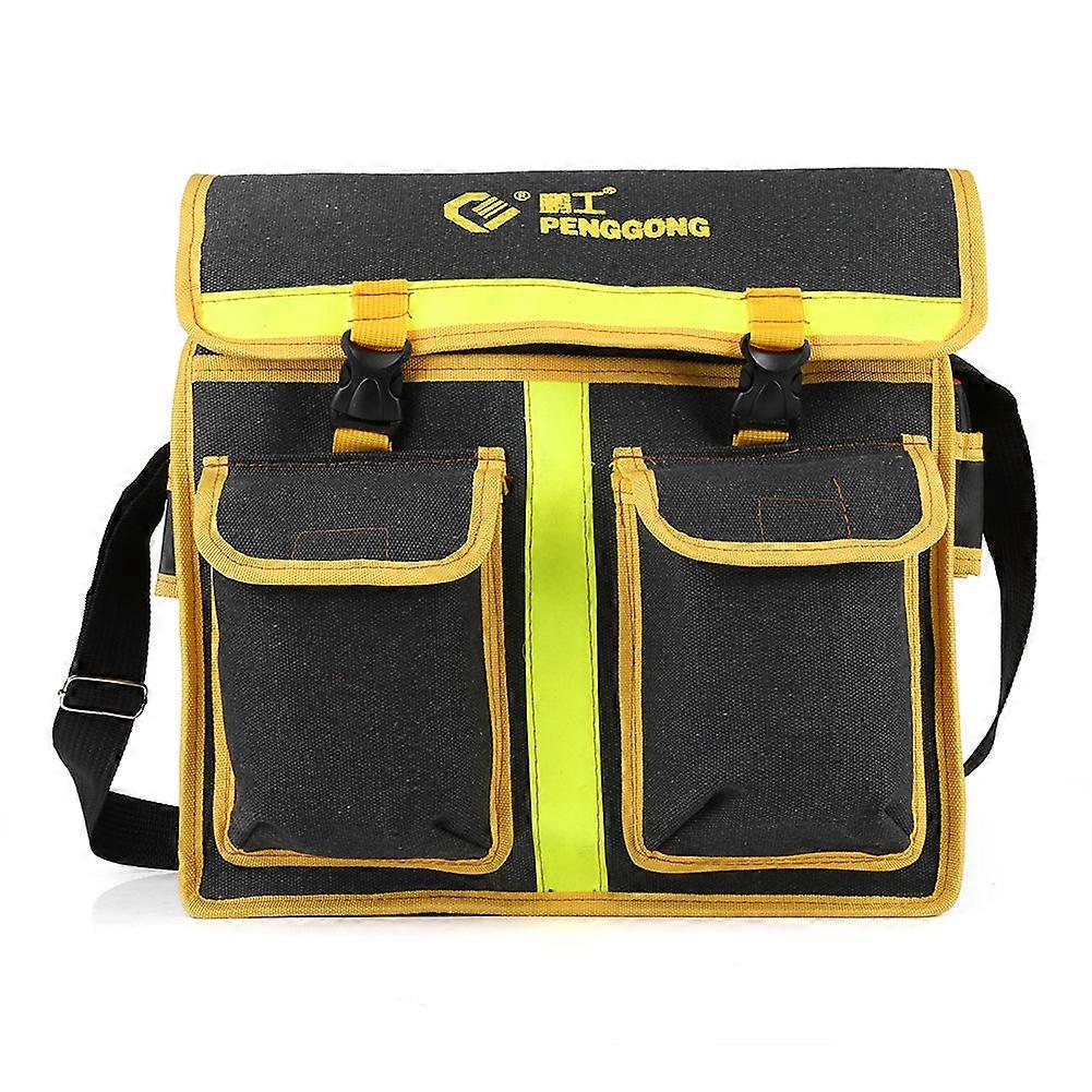 Multi-function Electrical Maintenance Household Thick Oxford Shoulder Strap Bag Yellow & Black