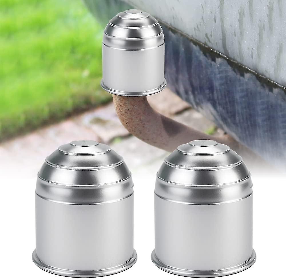 2 tow ball covers 55 mm - silver
