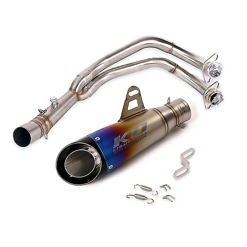 For Yamaha Mt-07 Fz07 R7 Until 2022 Slip On Motorcycle Exhaust System 51mm Muffler Tail Pipe Mid Con