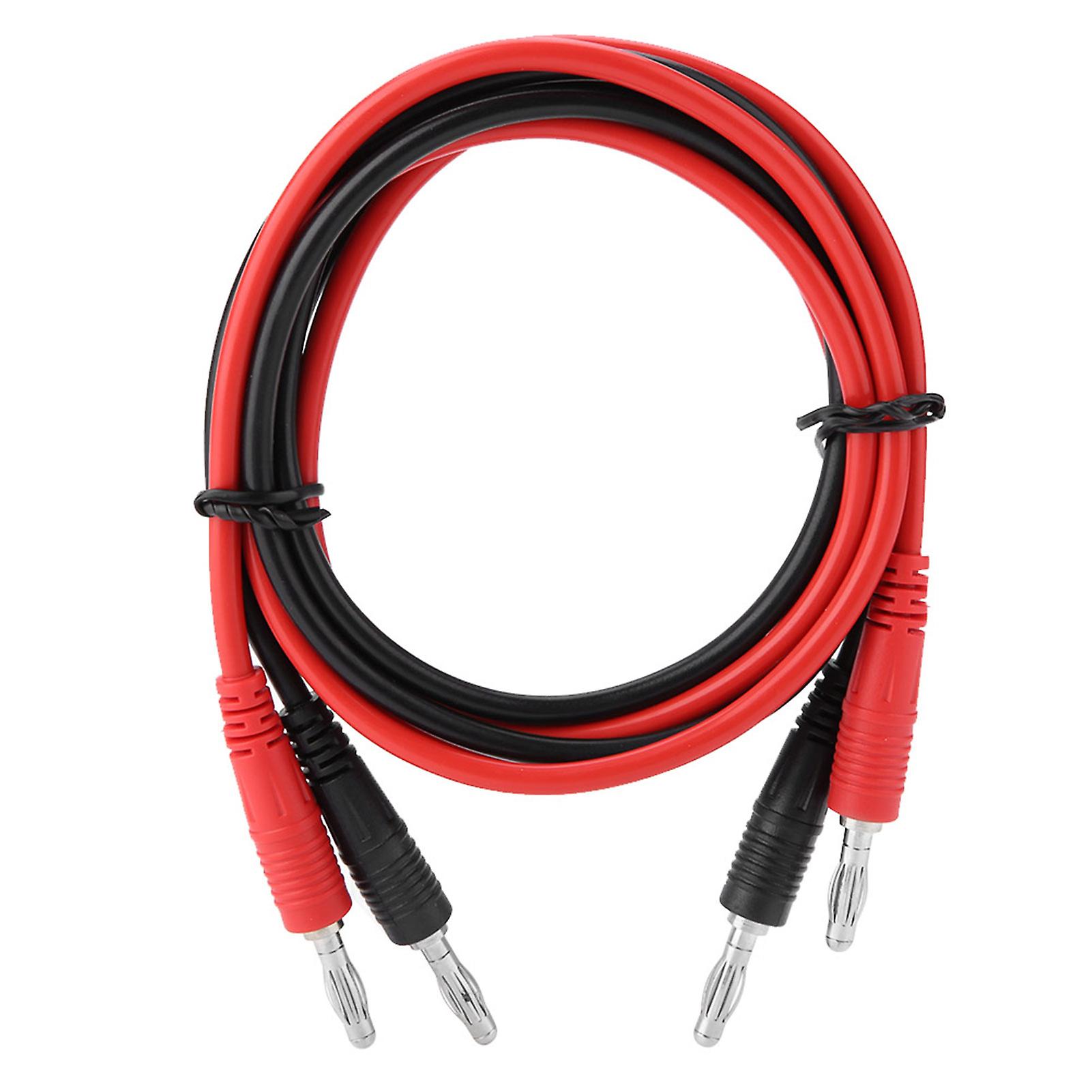 P1041 2 Pack Multimeter Test Leads, Banana Plug to 4mm Banana Plug