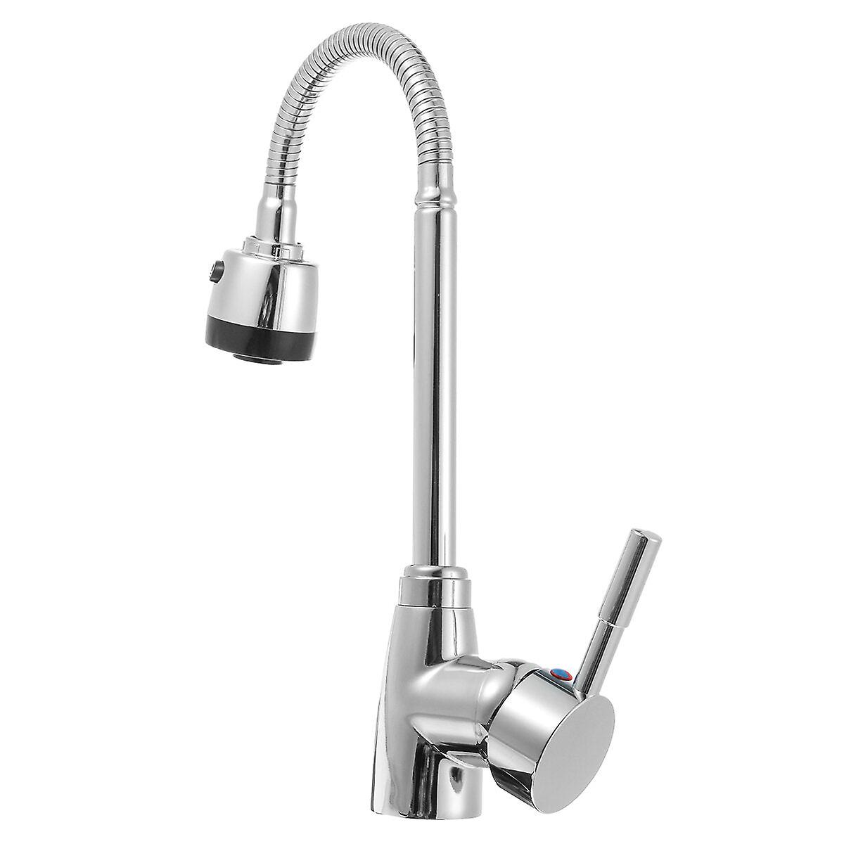 Kitchen 360 Swivel Spout Single Handle Sink Faucet Pull Down Spray Mixer Tap