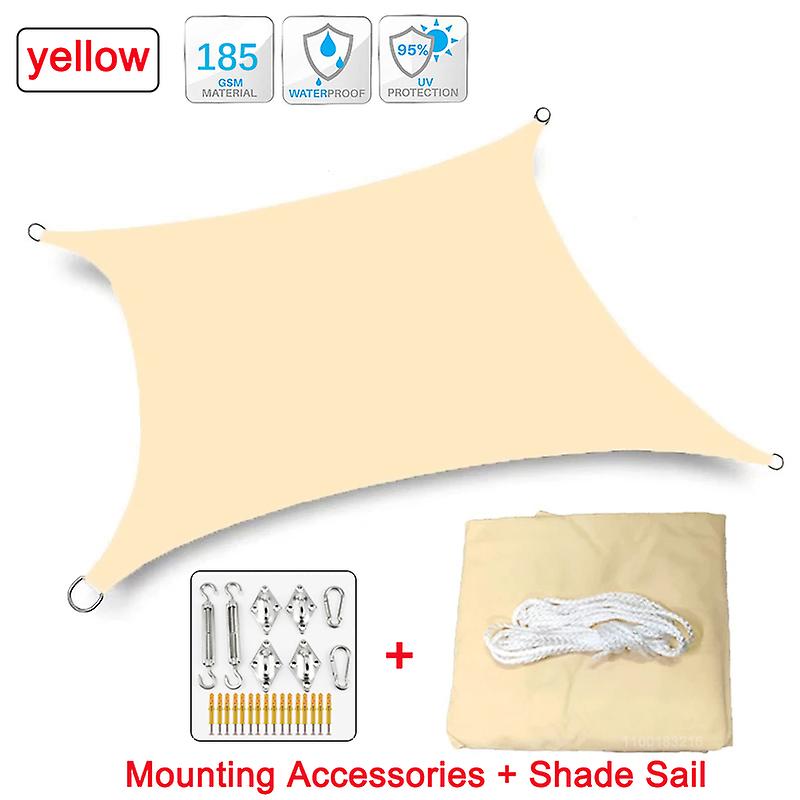 Outdoor Awning Waterproof Shade Sail Garden Awning For Patio Car Canvas Awning Rectangle Swimming Pool Awning Shade Sail 4x5m