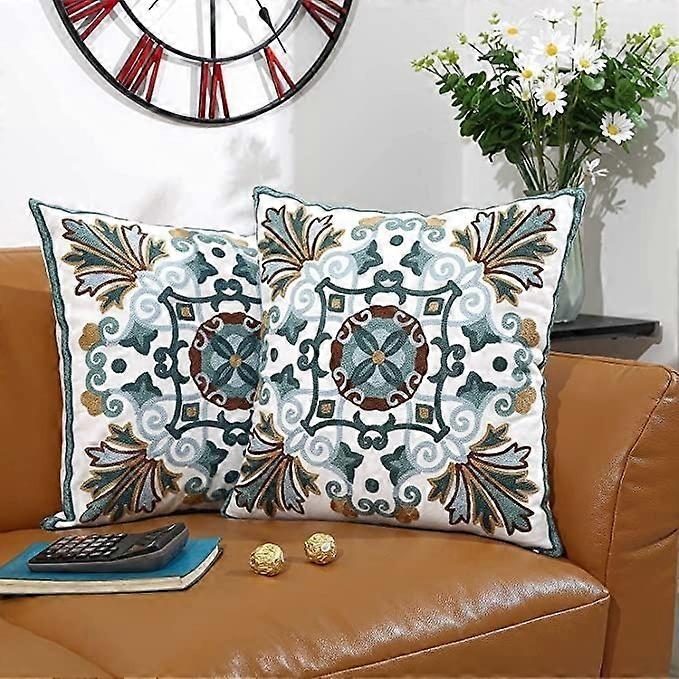 Cushion Cover Decorative Embroidery 2 Pieces