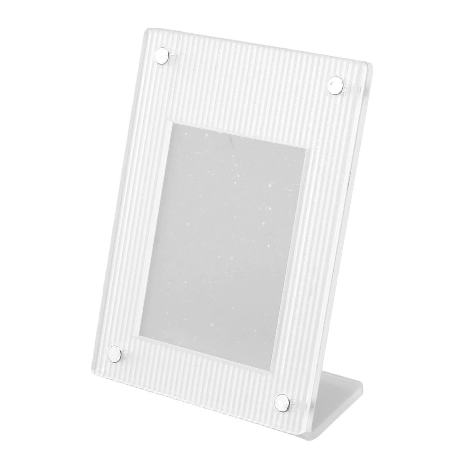 Picture Frame Clear Acrylic Magnetic Universal 3 Inch Photo Frame For Card Movie Ticket Transparent (wave Pattern)
