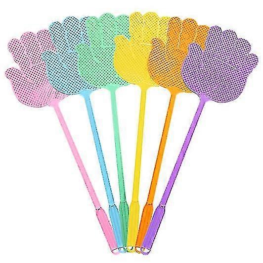 Fly Swatter Manual Swatter Pest Control - Long Handle - More Thicker -durable - Colorful Pack Of 6