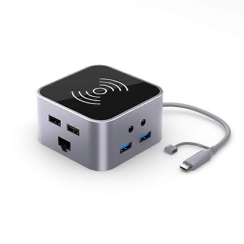 13 in 1 USB-C Hub to USB 3.1 Converter Adapter Wireless Charger
