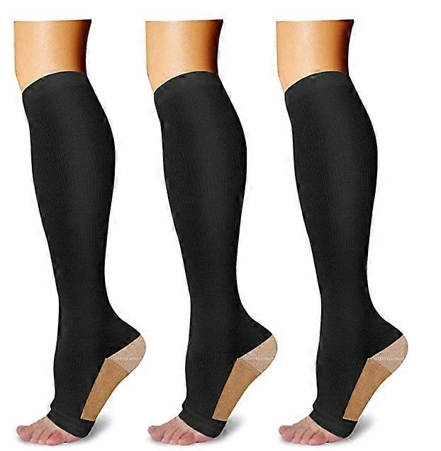 Calze a compressione open toe calze multifunzionali a compressione elastica per dormire