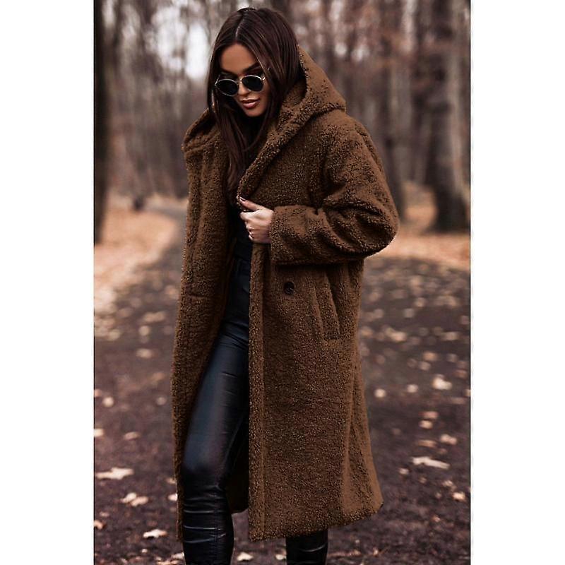 Winter fashion long coat solid color long-sleeved woolen women's coat