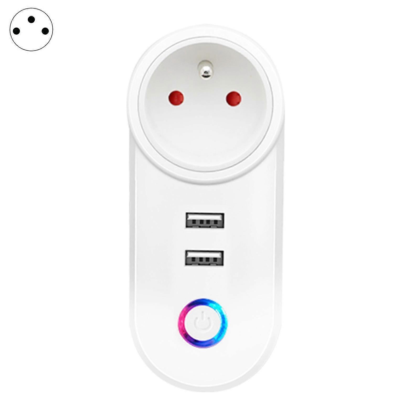 Smart Plug With 2 Usb Smart Wifi Ports Wireless Outlet Dual Usb Plug Timer For Control Home Appliances
