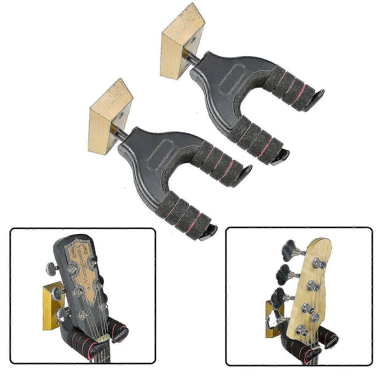 2 Pcs Guitar Hanger Wall Mount Guitar Hanger Wall Mount Bracket Holder