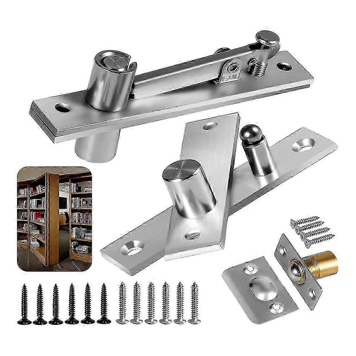 Door Pivot Hinge, Invisible Pivot Hinge System with Goal Kick Hardware, for Heavy Duty Wood Doors Up
