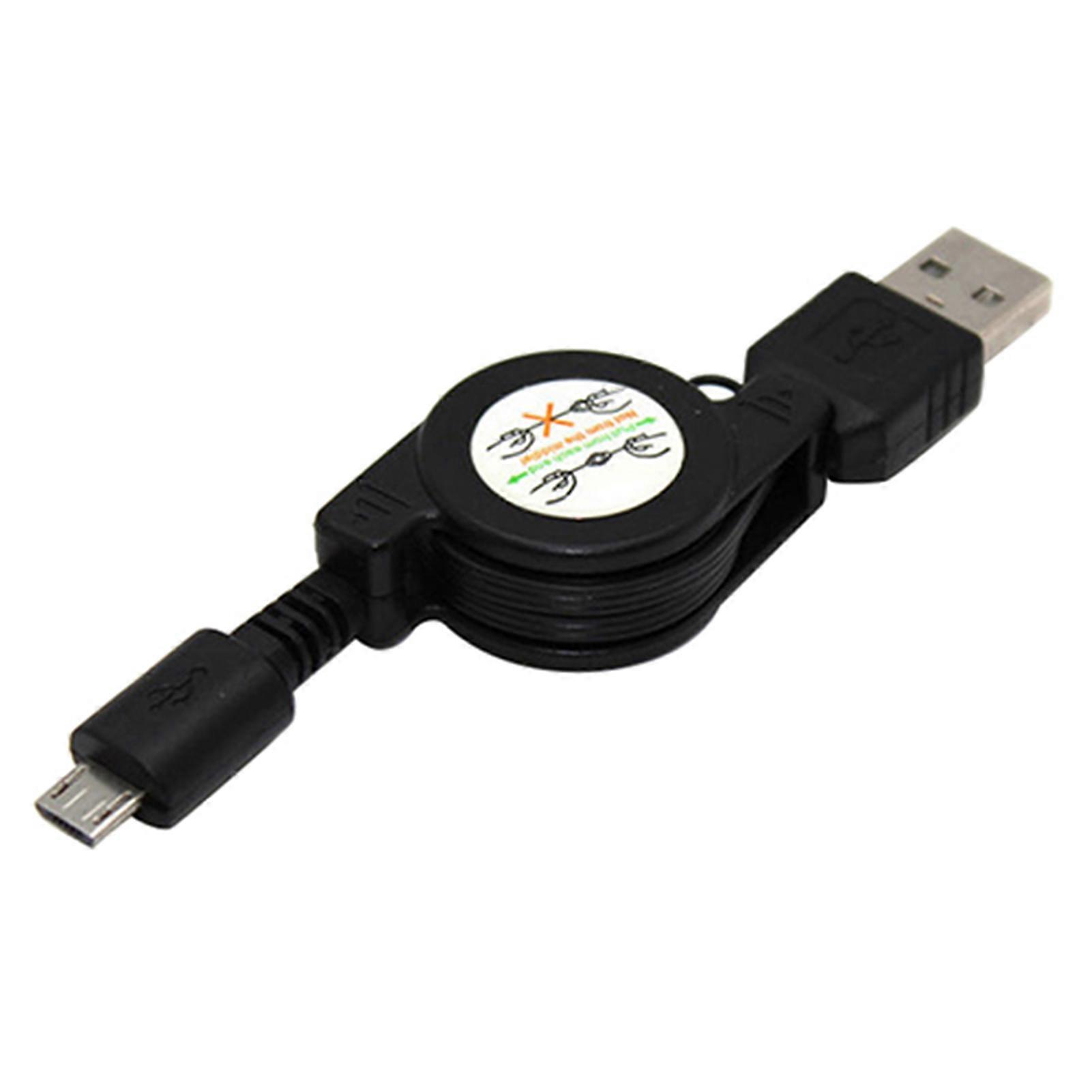Retractable Micro USB A to USB 2.0 B Male Cable Sync Data Charger for Android