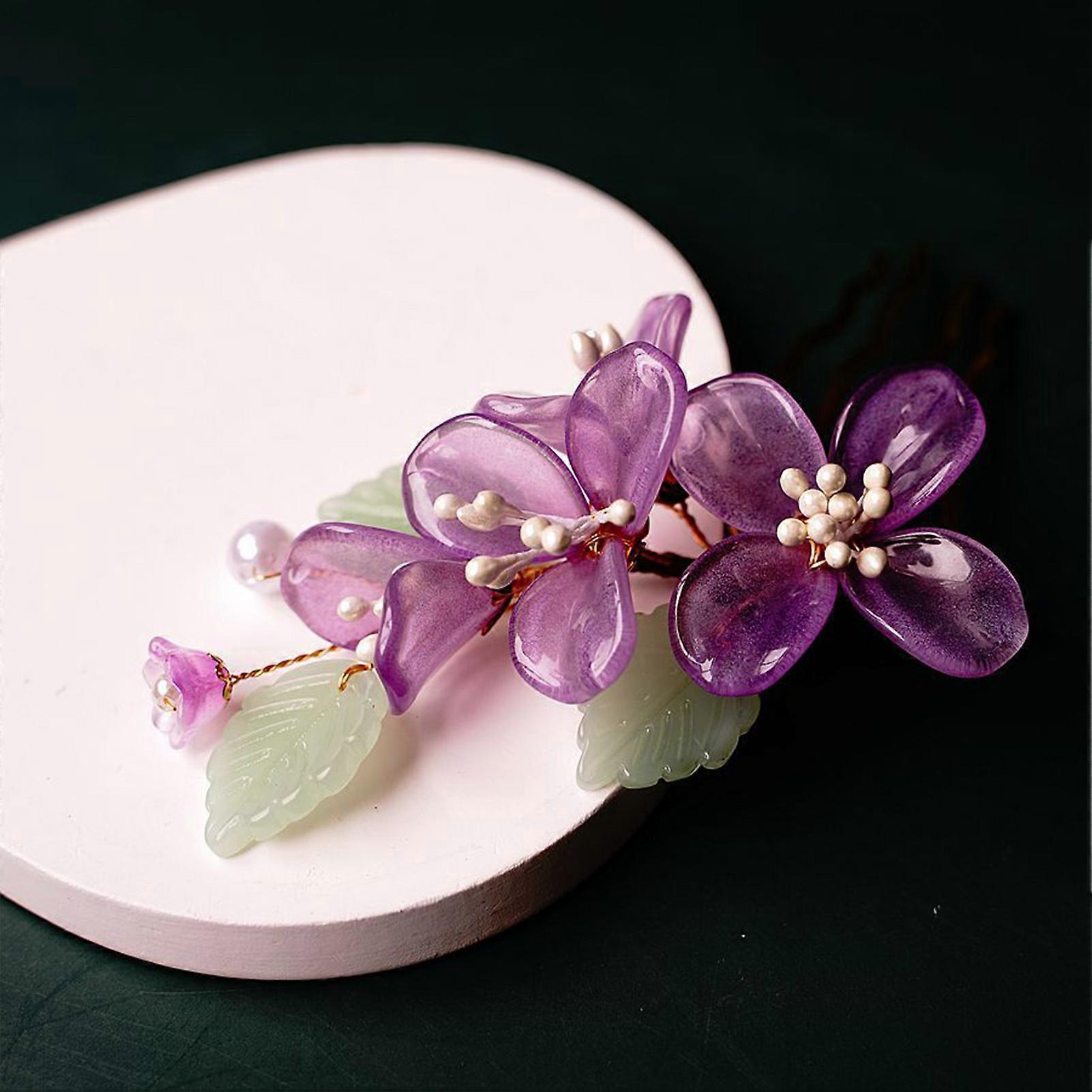 Colored Glaze Decorative Hair Chopsticks Fringed Hair Making Accessories with Pearls for Hair DIY Accessory Hair Styling