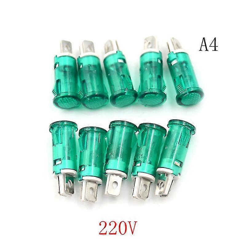 10pcs Signal Lamp 10mm Red Green Yellow Lamp Indicator Light 12v 24v 220v