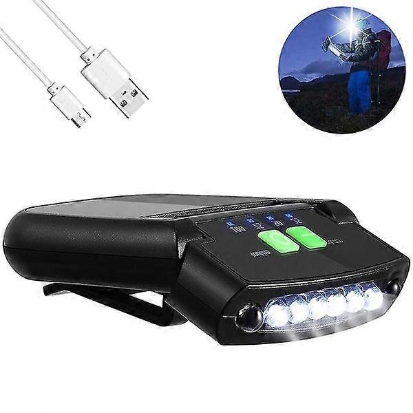 1 Pieces Led Clip On Cap Lights Usb Rechargeable Cap Flashlight Clip Waterproof