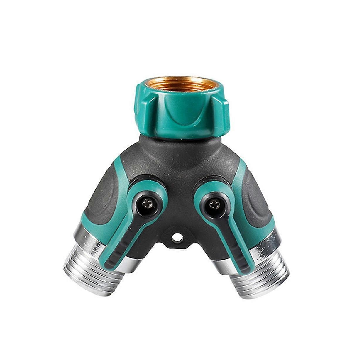 Hose Splitter 2 Way 3/4 Inch Faucet Y Connector with Shut Off Valve,Garden Hose Splitter B