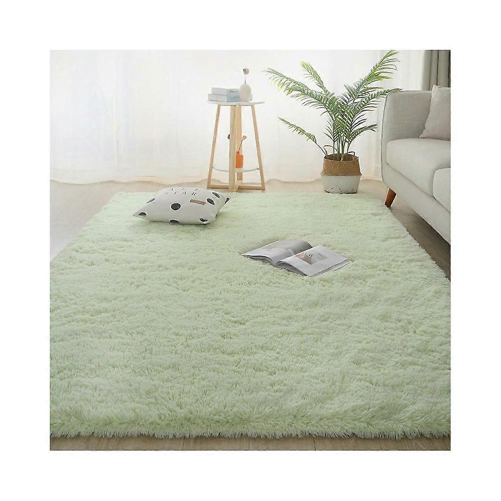 Super Soft Fluffy Shaggy Rug - Area Rug for Living Room and Bedroom Non-Slip, Shaggy Pile and Non-Shedding - Easy to clean-Dark green