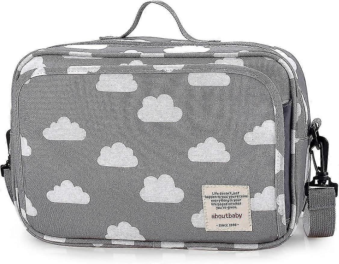 Pram Buggy Bag Organiser & Stroller Organiser,large Stroller Storage With Deep Cup Holder(cloud)