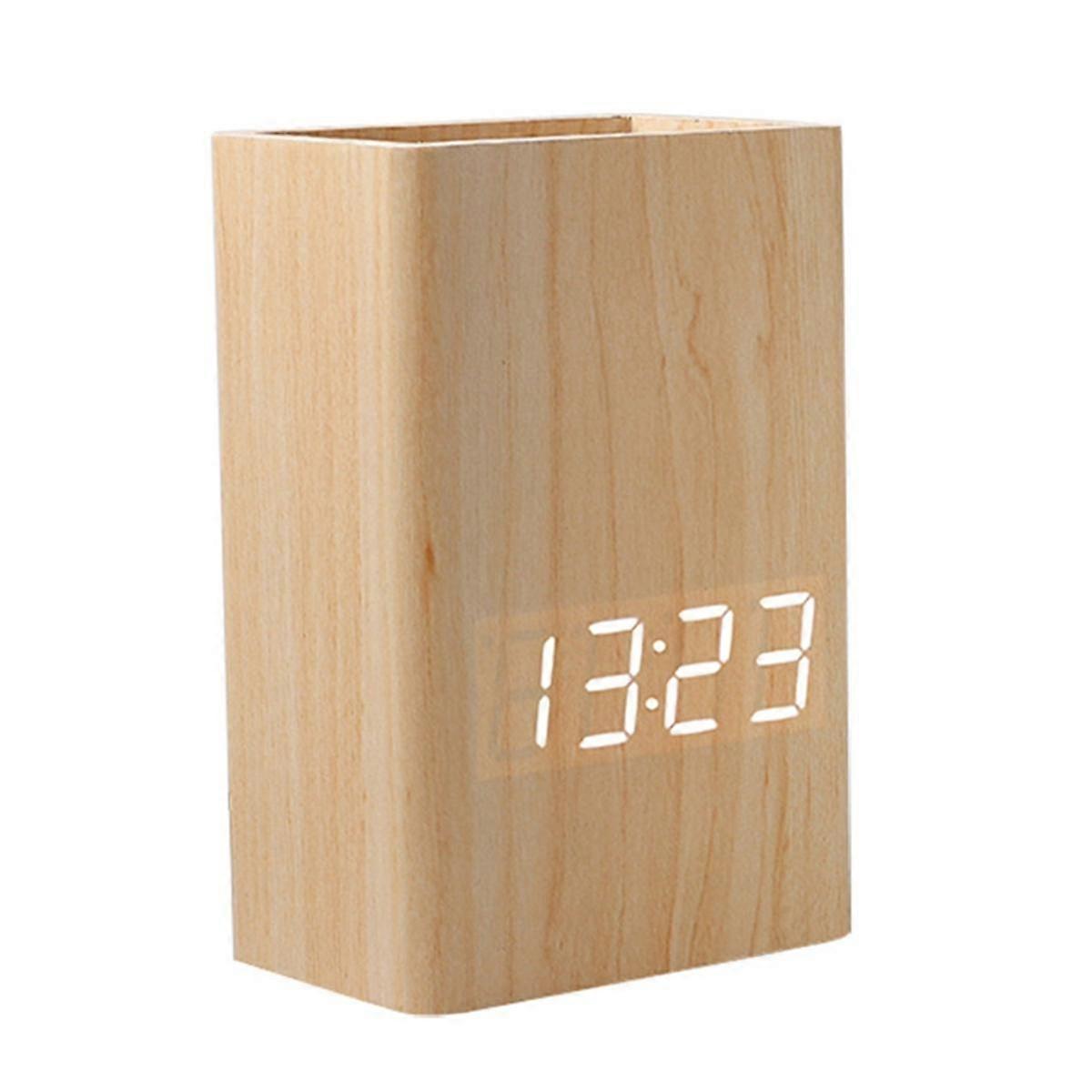 Stifthalter Uhr LED Elektronische Uhr Desktop Stifthalter Student Schreibwaren Sprachgesteuerte Wahl
