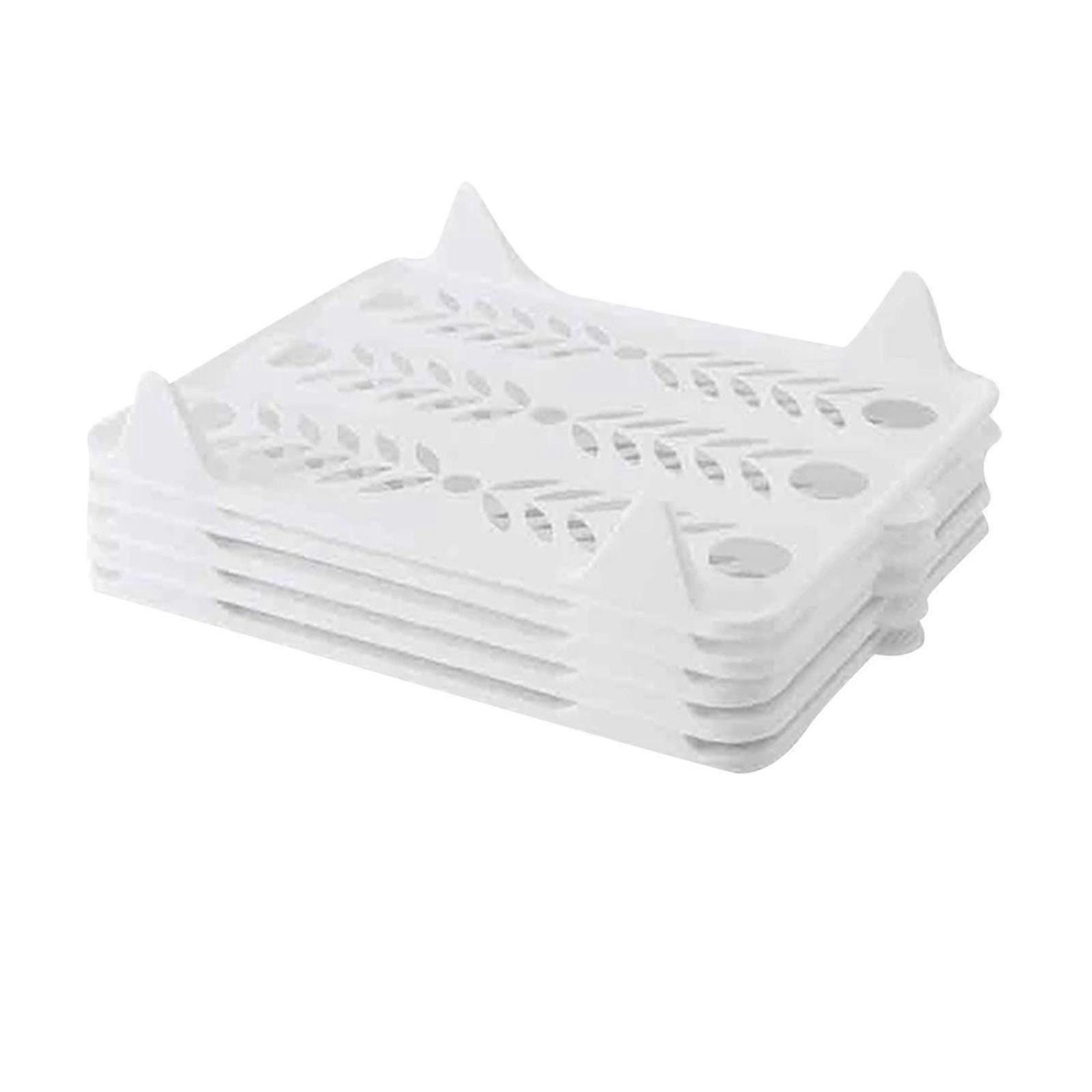 Clothes Storage Bag Lazy Folding Board Space Storage Stackable Wardrobe, 5-pack, White
