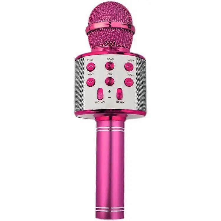 WS858 מיקרופון קריוקי אלחוטי כף יד מקצועי מיקרופון רמקול USB לילדים נגן מוסיקה מקליט שירה KTV