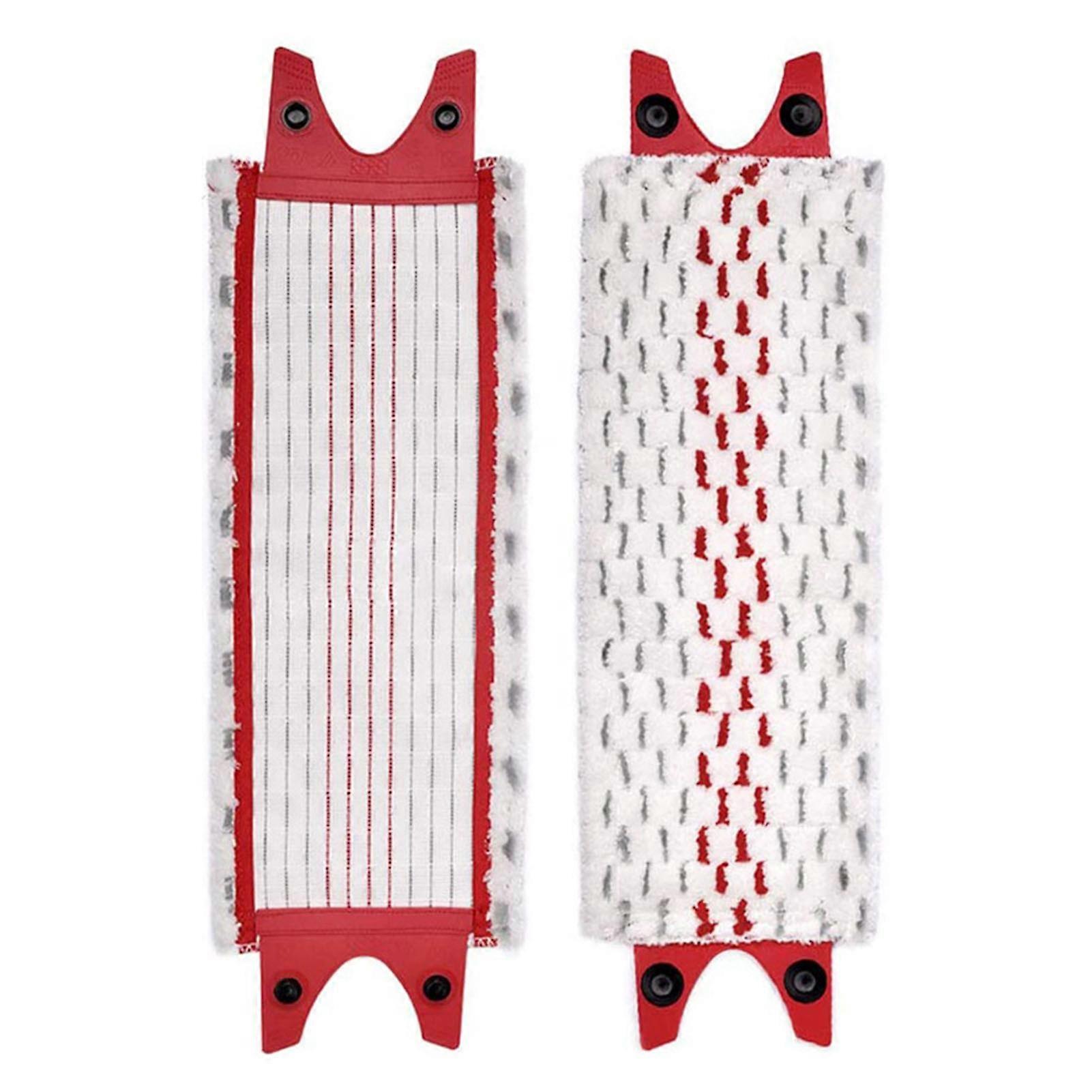 Vileda - Flat Broom Refill - Microfiber Version, White and Red - For UltraMax, UltraMax Plus and Easy Wring UltraMax mops