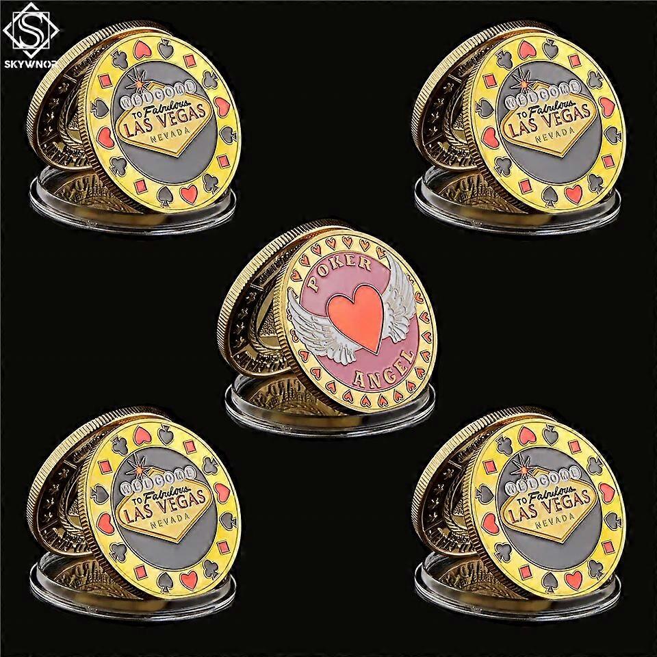 Bienvenue à Nevada Las Vegas Poker Chip Angel Casino défi pièce d'or Souvenir chanceux jeton personnalisé pièce de monnaie Collection cadeau  15